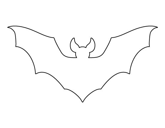 Printable full page bat pattern. Use the pattern for crafts