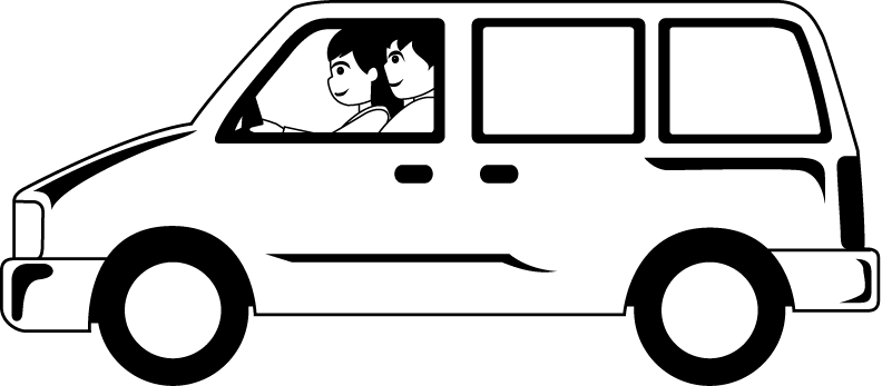 Cartoon minivan clipart