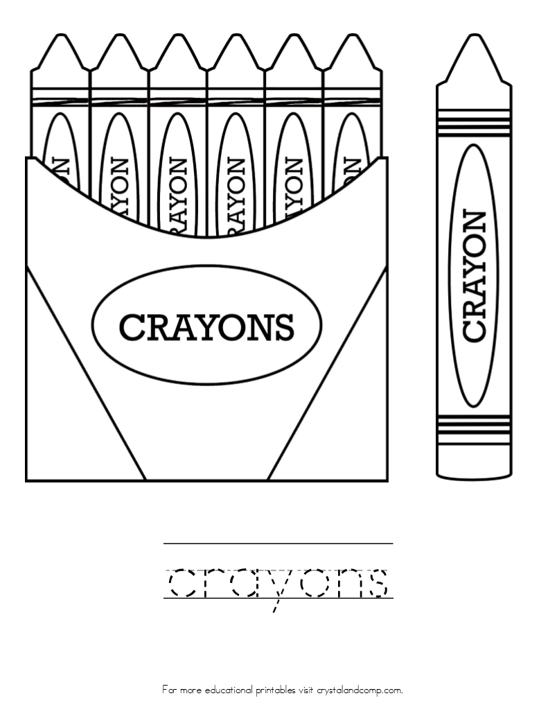 Free Printable Crayon Box Template