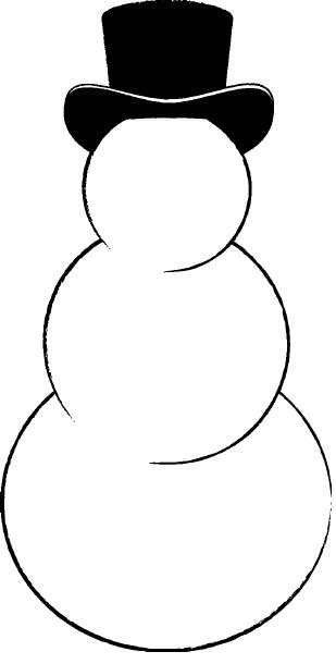 Snowman Outline Clipart Clip Art Library