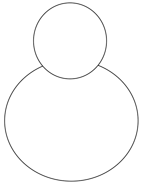 blank snowman outline template