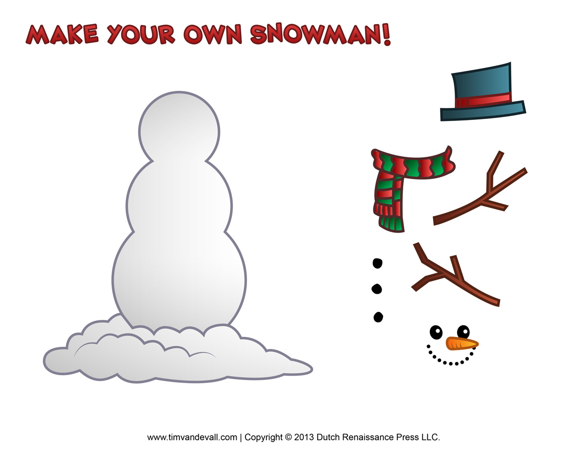 blank snowman outline template
