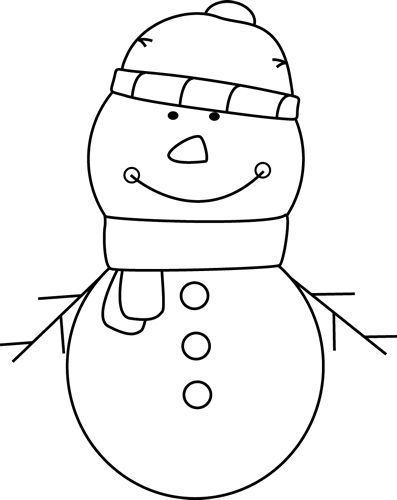 Snowman outline clip art