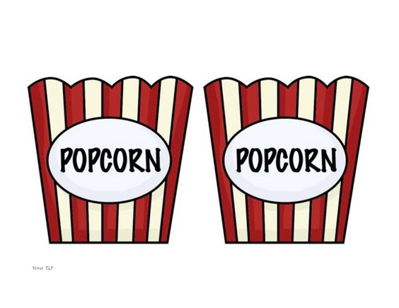Popcorn Box Template Clipart