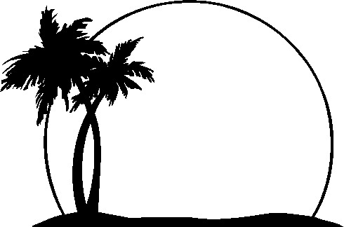 Sunset Clipart Black And White