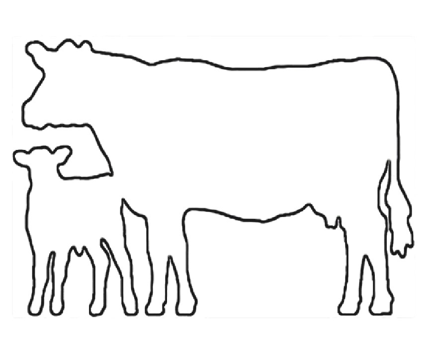 Cow Outline Clipart
