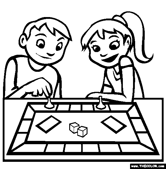 Board Game Black And White Clipart