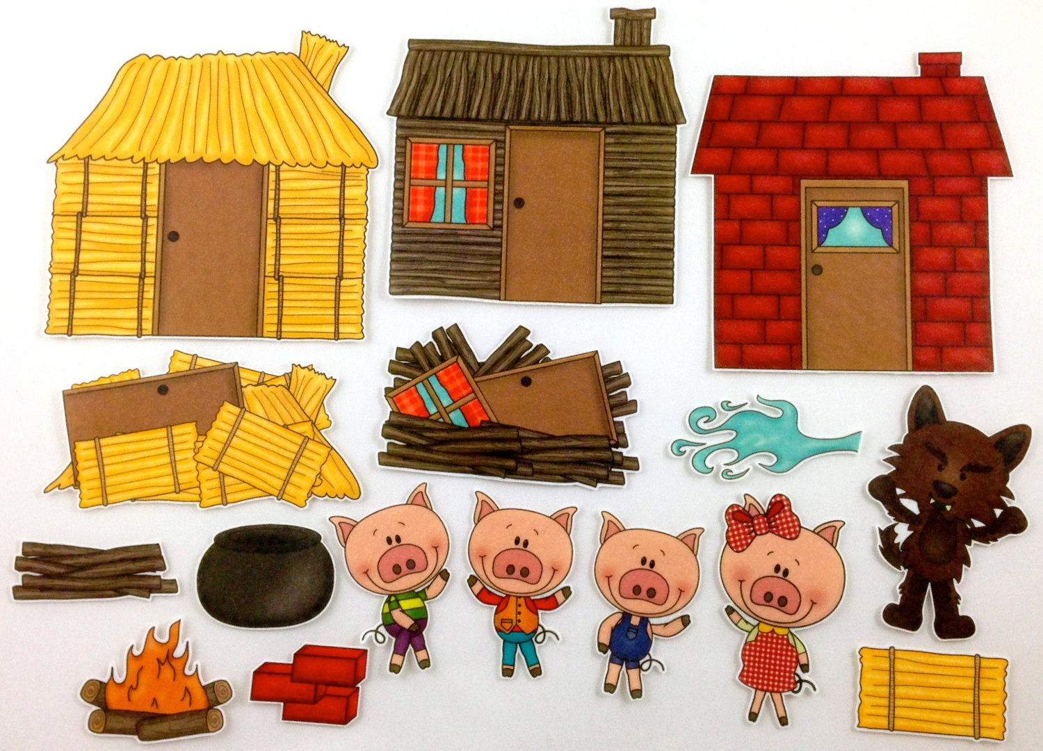 Three Little Pigs Story Clipart Clip Art Library