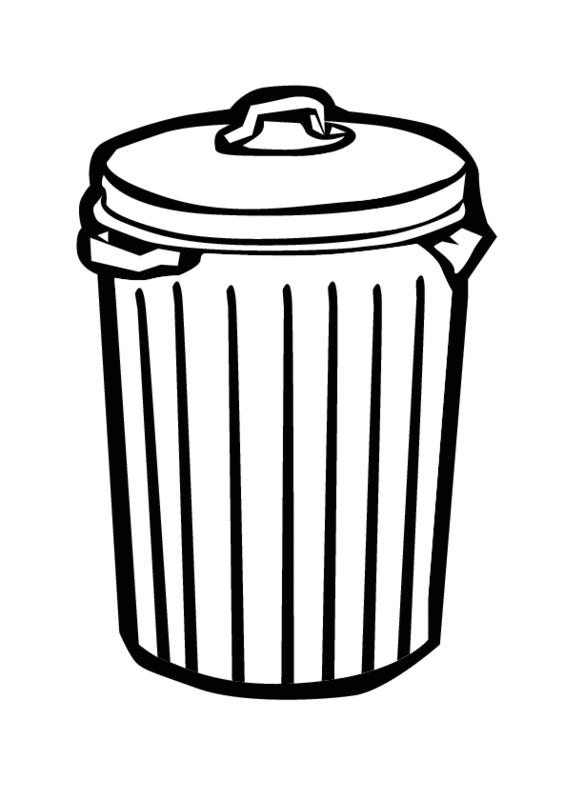 Free Trash Can Clipart Black And White, Download Free Trash Can Clipart