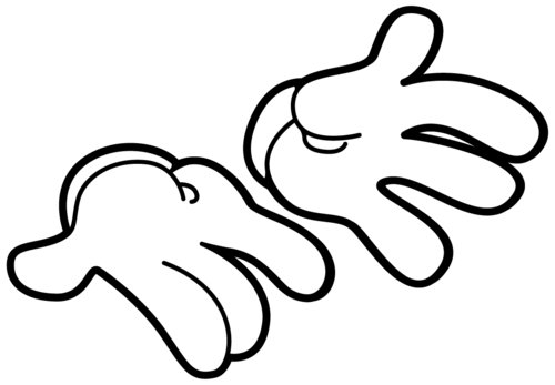 Mickey Mouse Hands Vector