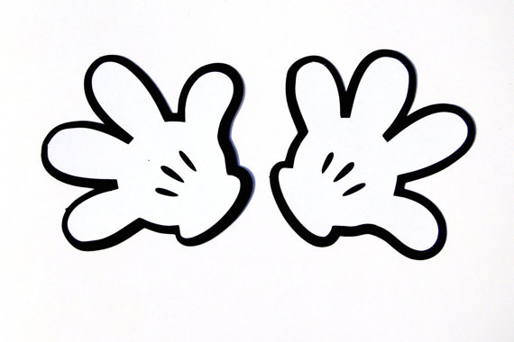 Mickey mouse gloves clip art