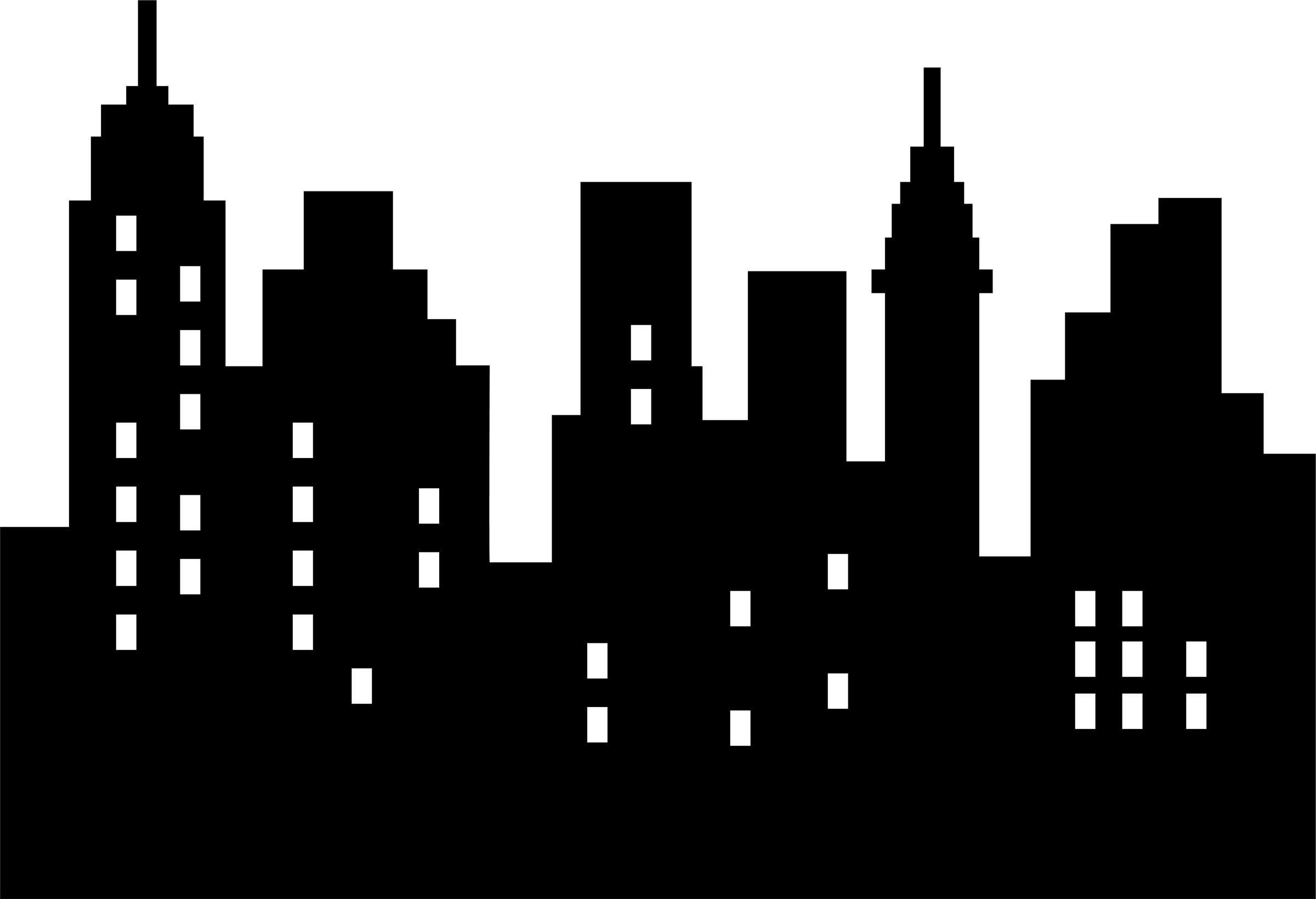 Free Building Silhouette Clip Art, Download Free Building Silhouette