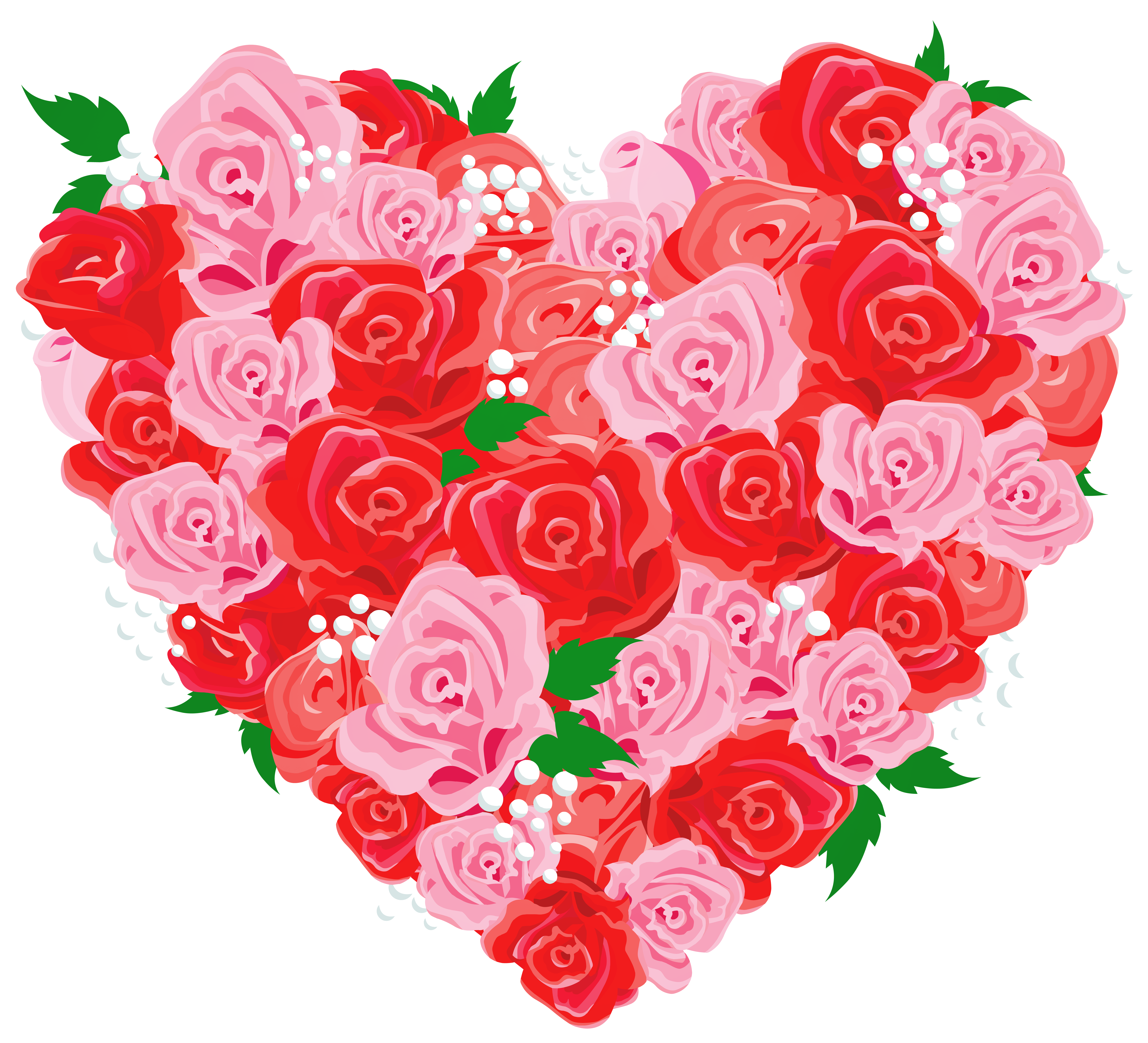 Deco Rose Heart PNG Clipart Picture