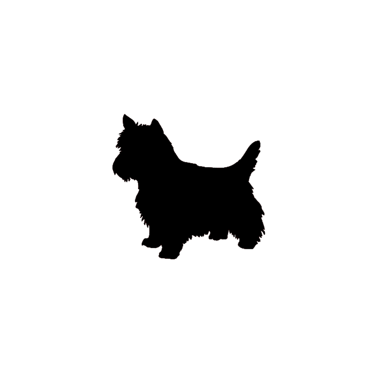 yorkie dog silhouette