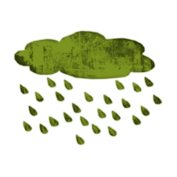 Green raindrops clipart png