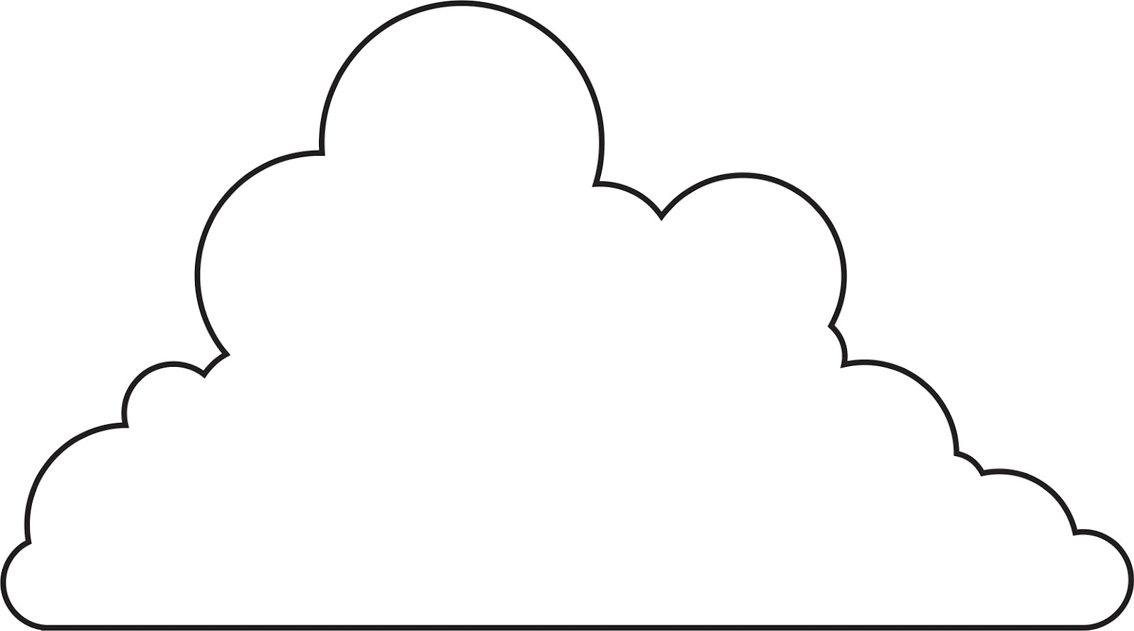 Cloud Template Printable Free