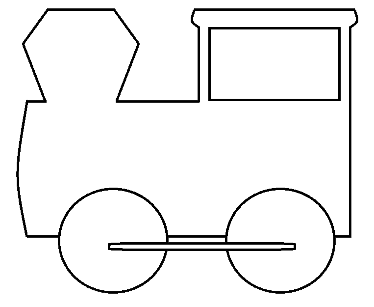 Railroad box car black  white clipart