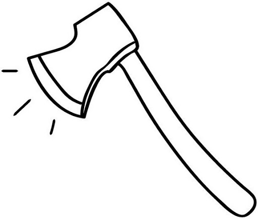 Axe clipart black and white