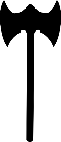 Black axe logo clipart