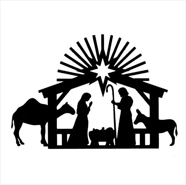 Free Nativity Scene Black And White Download Free Clip Art Free Clip Art On Clipart Library