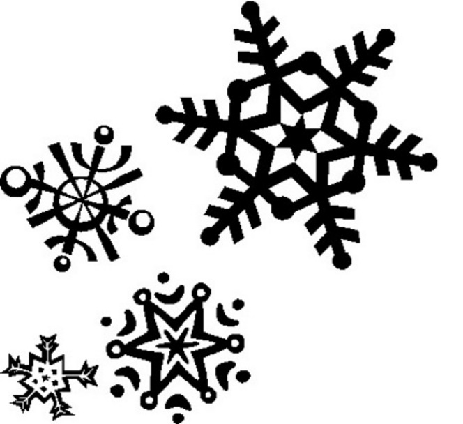 Simple snowflake clipart free