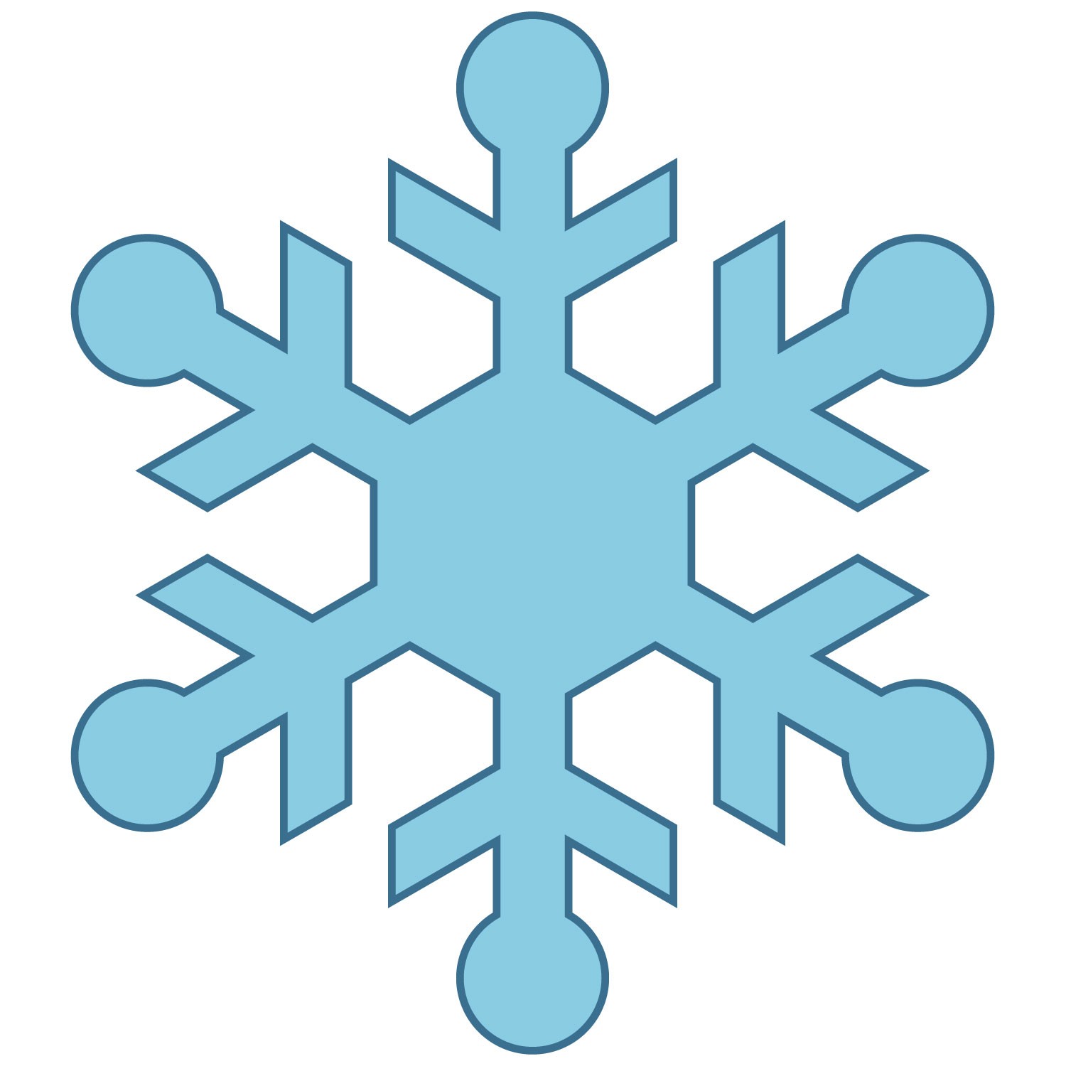 Simple snowflake clipart free