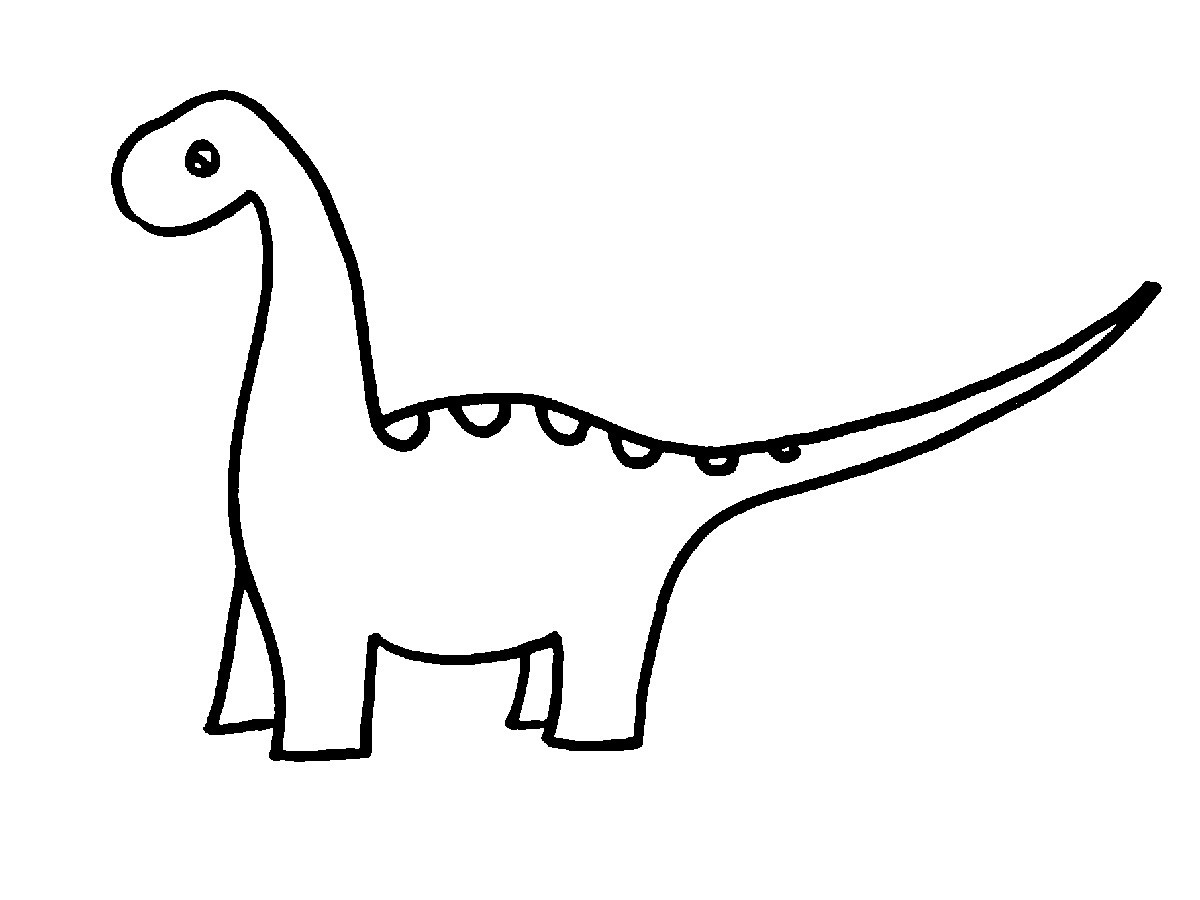 Dinosaur clipart black and white