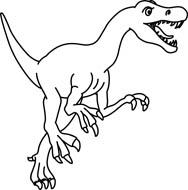 Free Black and White Dinosaurs Outline Clipart