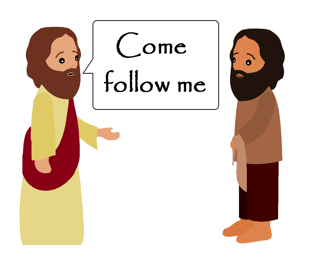 Clipart jesus follow me