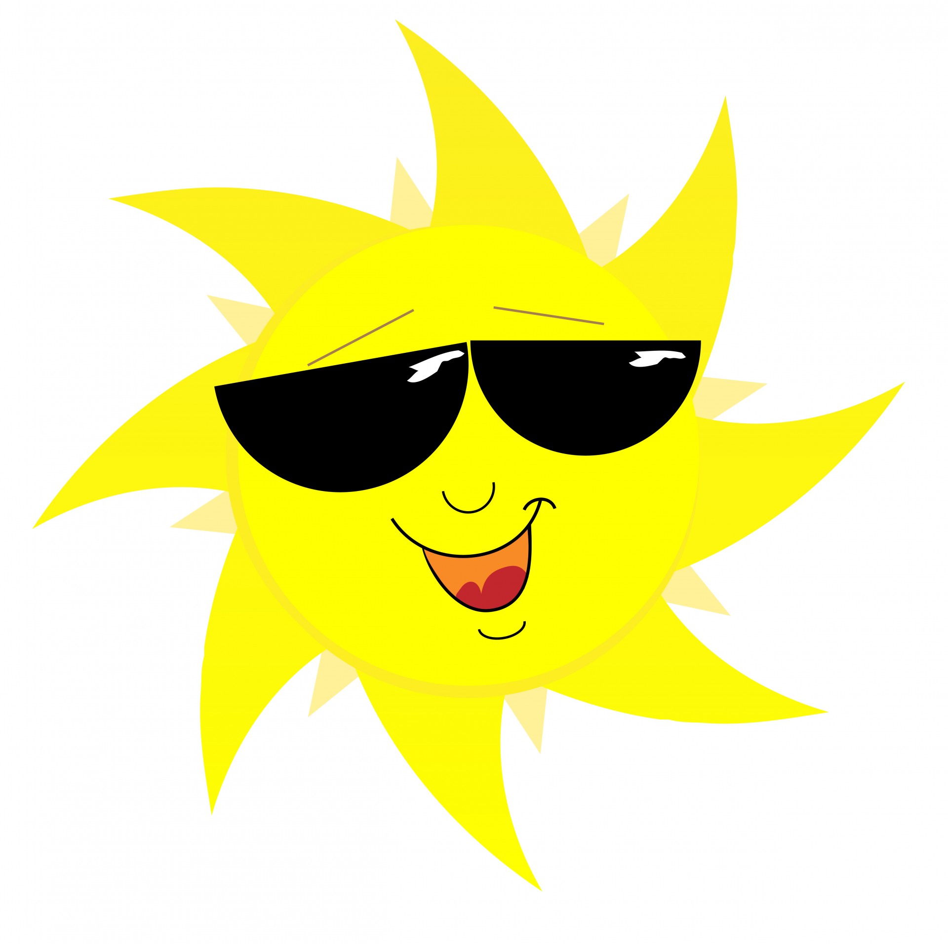 Smiling Sun Face In Sunglasses Free Stock Photo