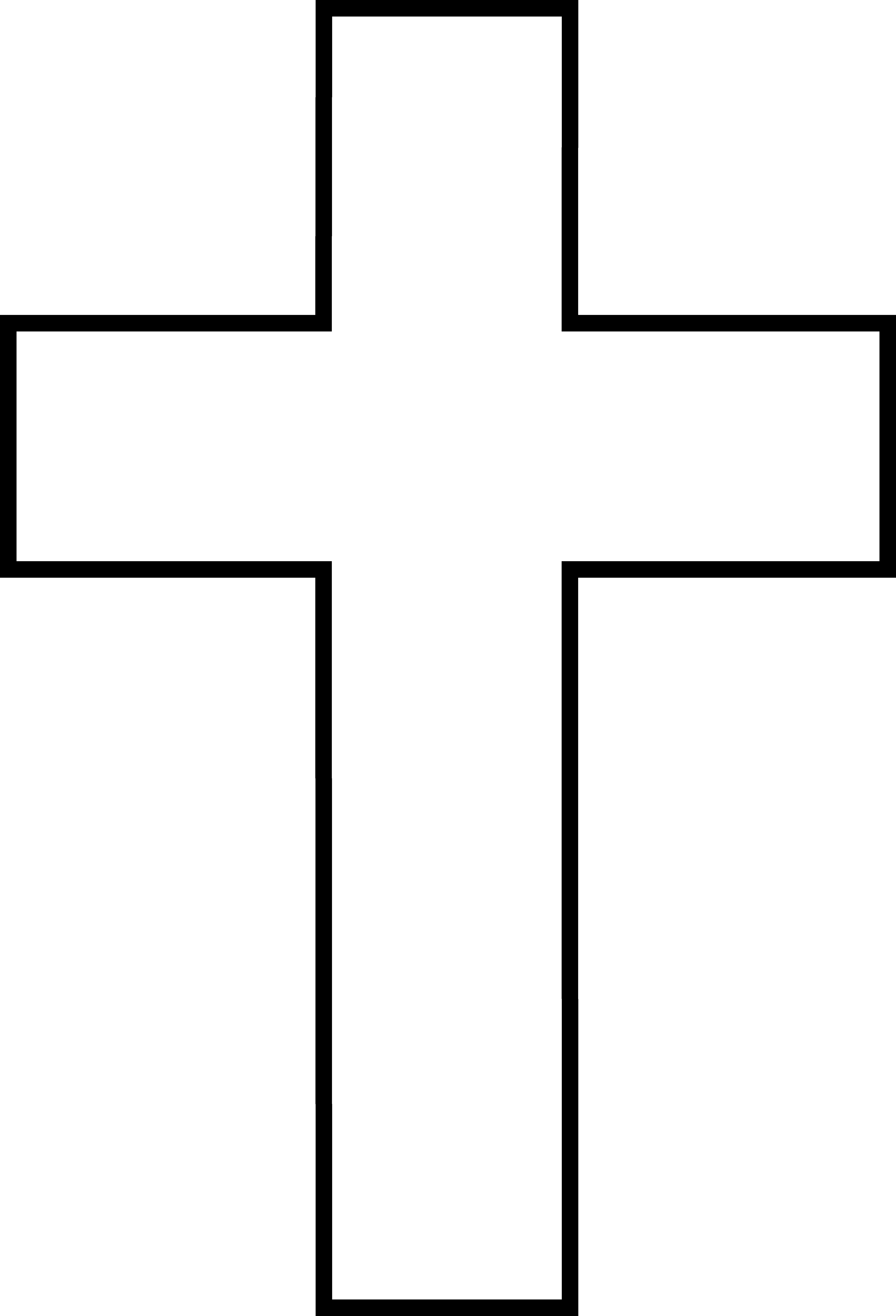 Cross black and white clipart