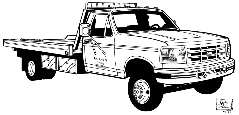 Jacked up truck clipart