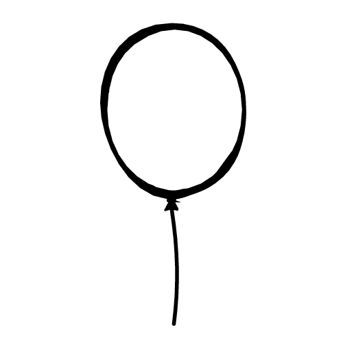 Black And White Balloon Clipart