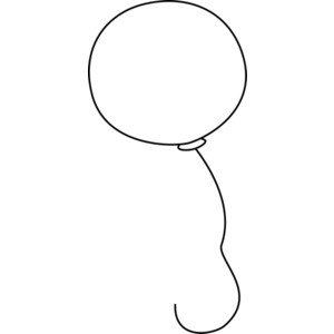 Black and white clipart balloons