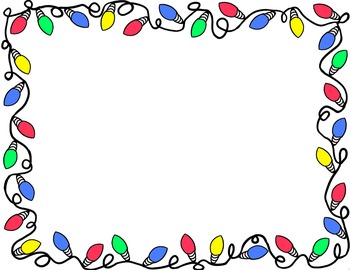 Christmas lights decorations clipart