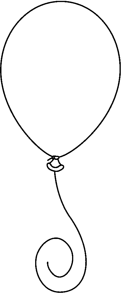 Balloon Black And White Clipart