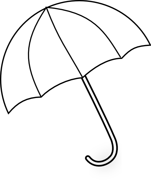 Black and white clip art of umbrella � cfxq