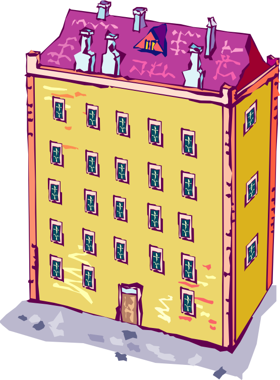 Old Tall Buildings Clipart