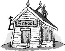 Scary school building clipart