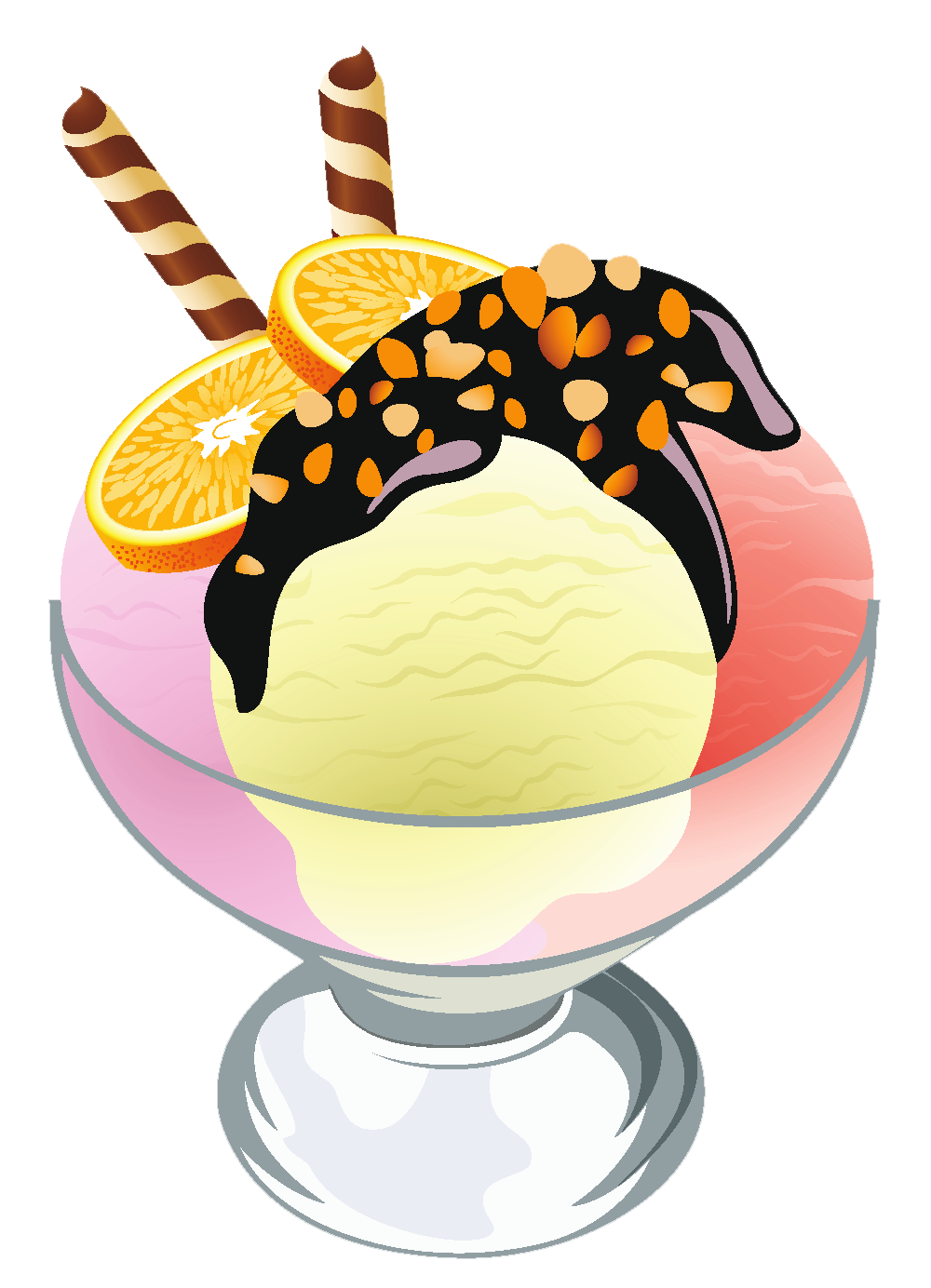 Ice cream sundae clip art