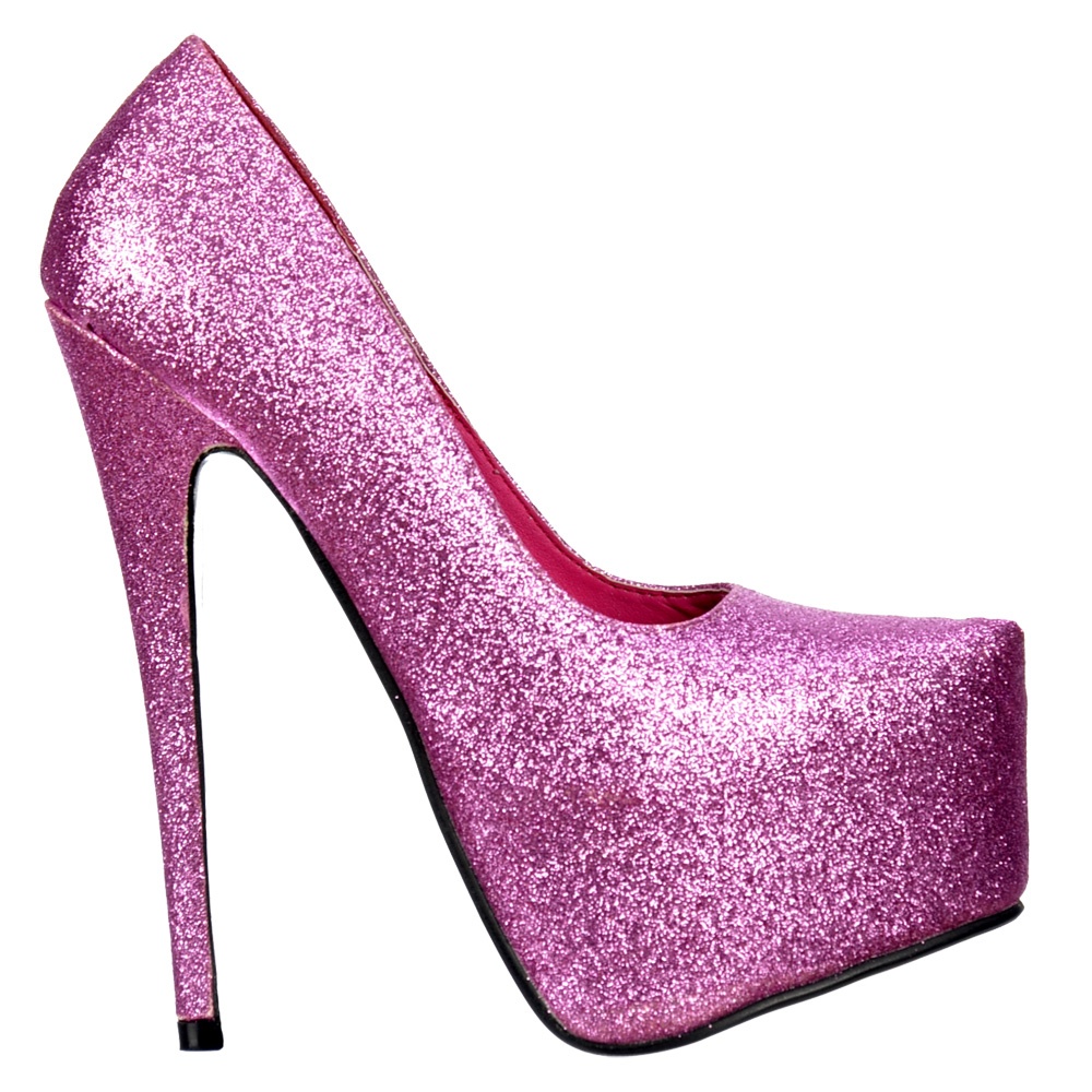 pink sparkly heels