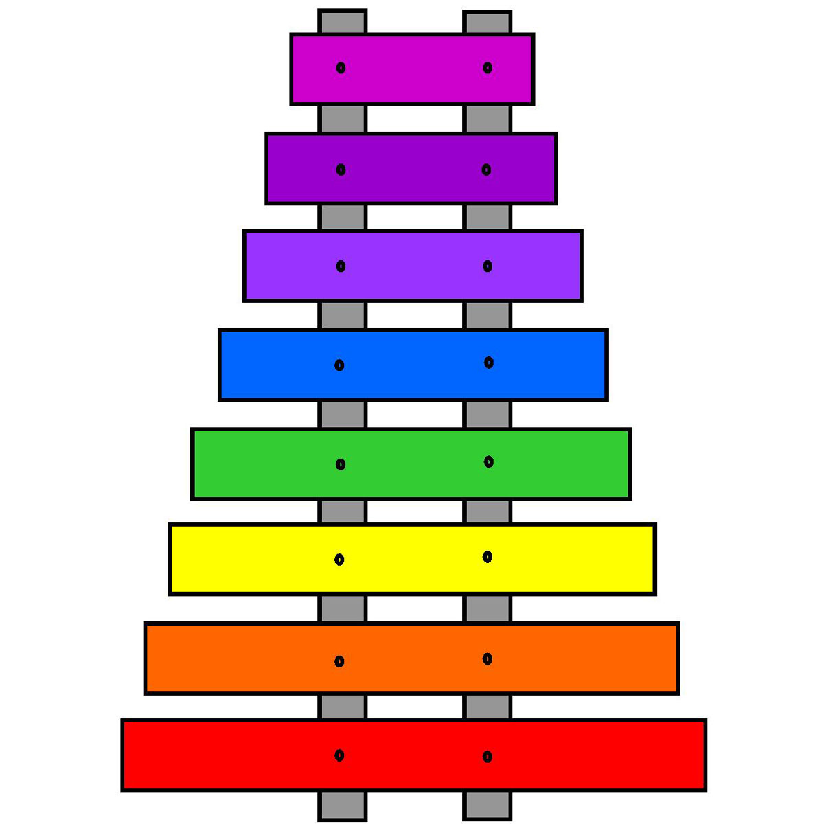 Xylophone Keys Chart