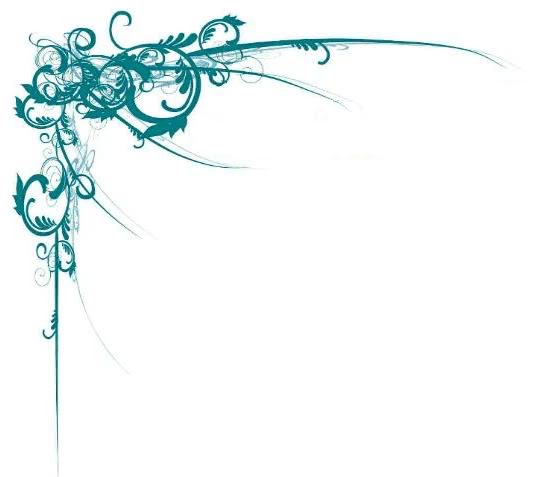 Teal Swirl Designs Clipart