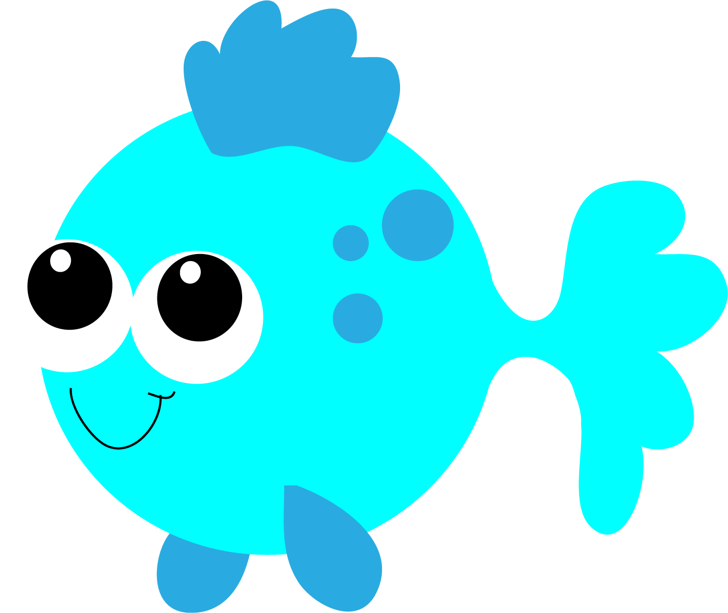 Cute fish clipart for kids