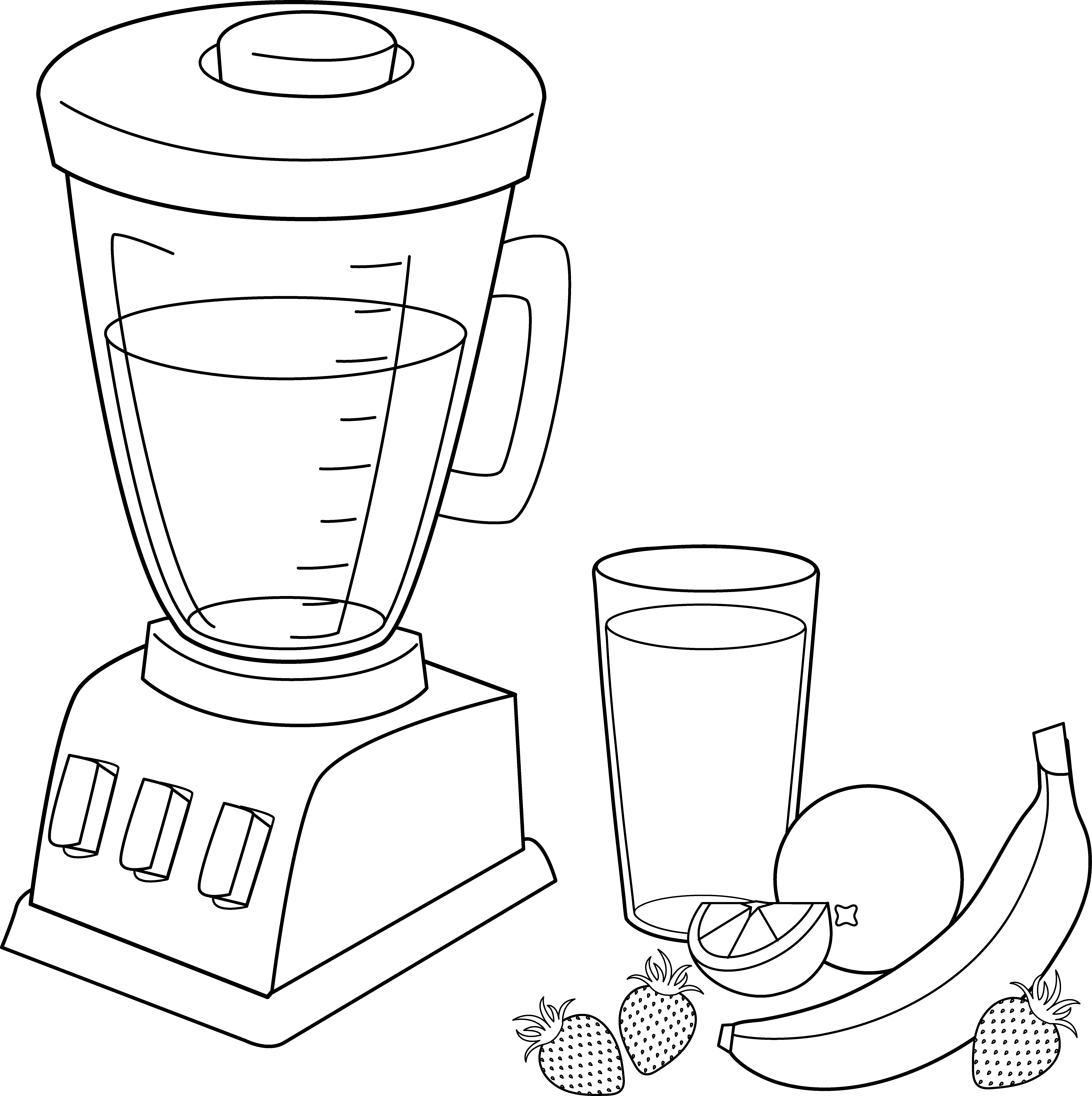 Smoothie clipart black and white