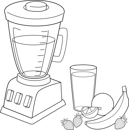 Smoothie clipart black and white