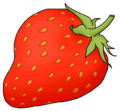 Cute strawberry clipart black and white