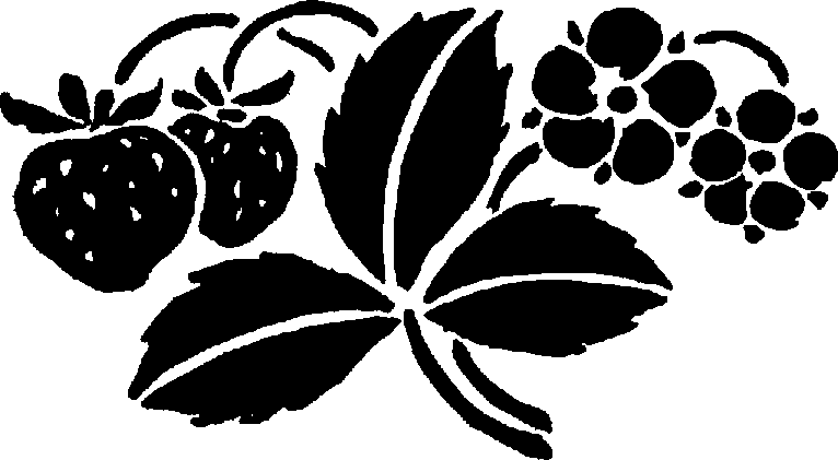 Black And White Strawberry Clipart 17425