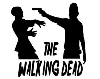 The Walking Dead Vinyl Decal The Walking Dead Vinyl Laptop Sticker