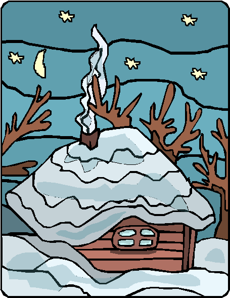 Winter Cabin Cold Clipart